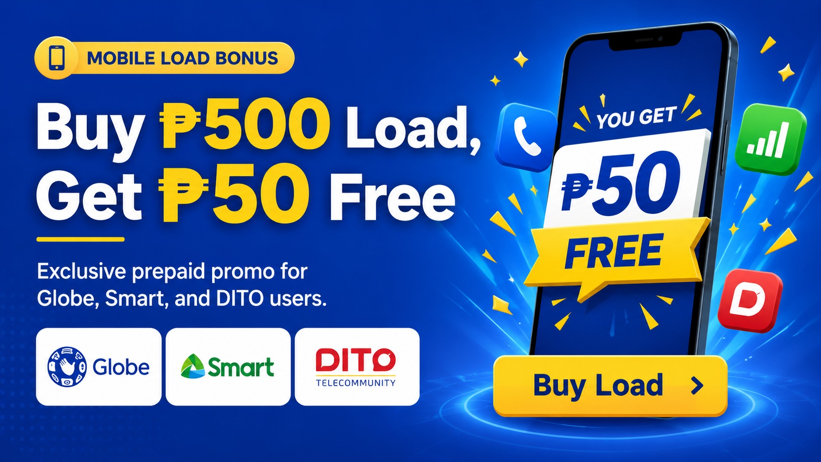 Mobile load bonus promotion